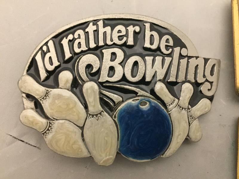 lot 163 image: Belt Buckles - Bowling