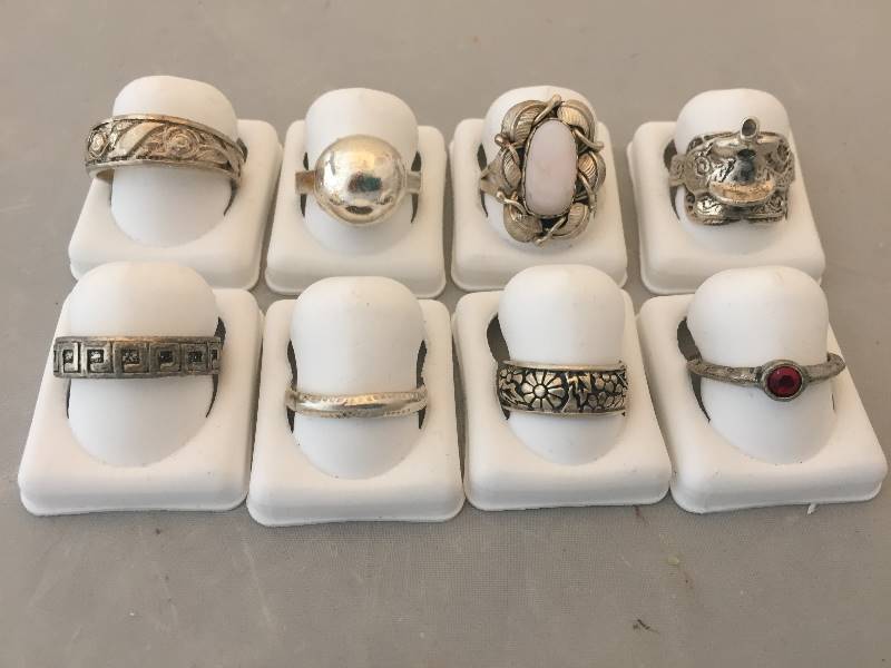 lot 36 image: Rings - Acid tested as Sterling Silver