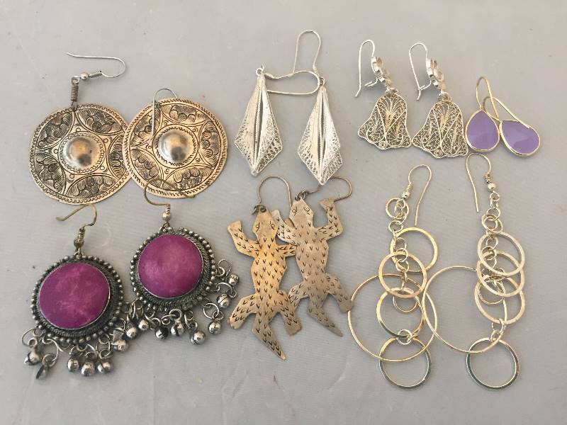 lot 90 image: Pierced Earrings - Acid tested as Sterling Silver