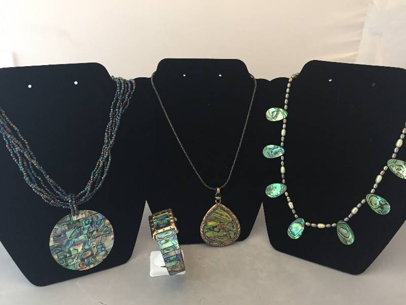 lot 26 image: Abolone Necklaces & Watch