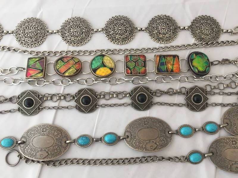 lot 64 image: 4 Chain Metal Belts
