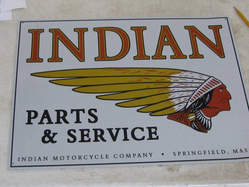 lot 40 image: Indian Service Sign