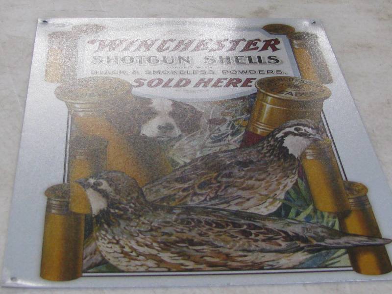 lot 62 image: Winchester Shotgun Shells Sign