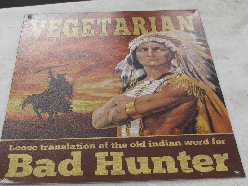 lot 87 image: Vegetarian Sign