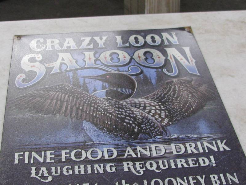lot 94 image: Crazy Loon Saloon Sign
