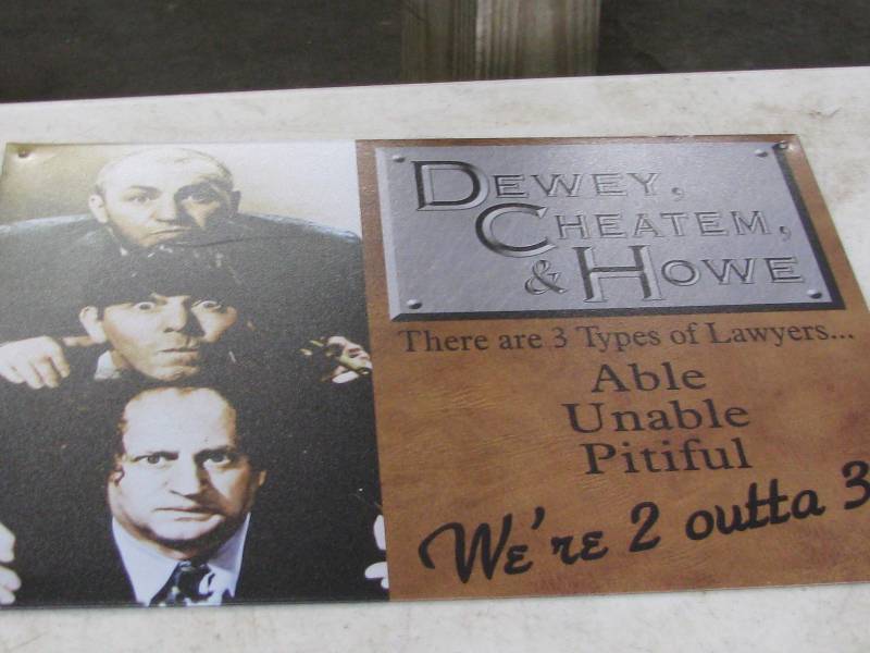lot 97 image: Three Stooges Sign