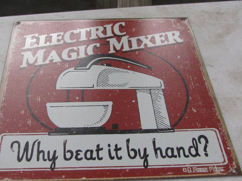 lot 100 image: Electric Mixer Sign