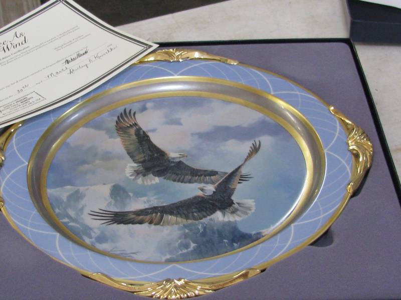 lot 112 image: Free as the Wing Eagle Plate