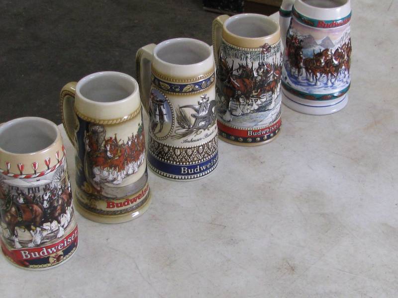 lot 124 image: Budweiser Steins