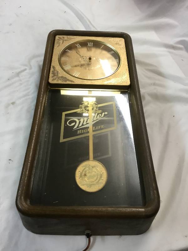 lot 6 image: Antique Miller - Pendulum Clock - Lights Up