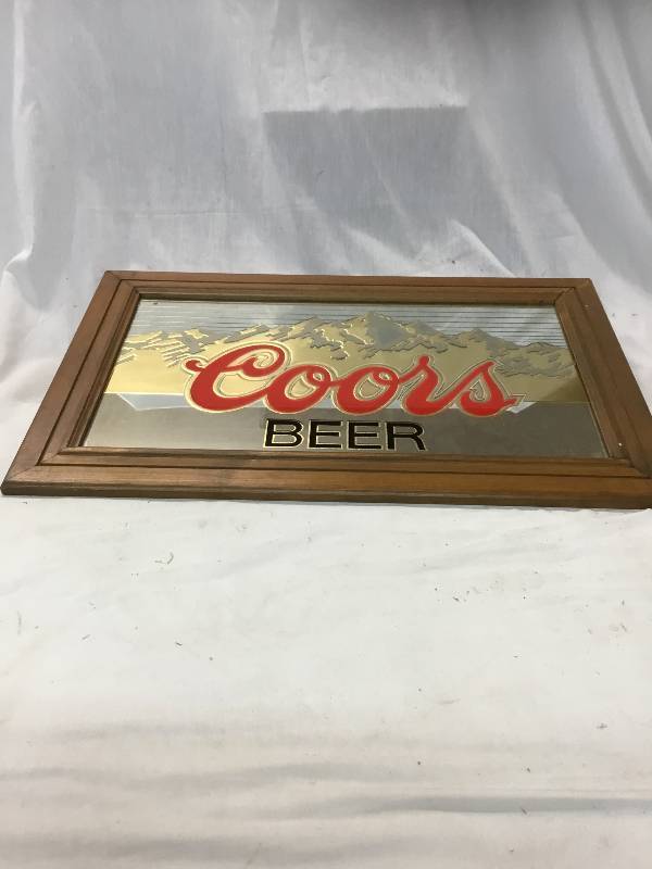 lot 20 image: Vintage Coors Beer Mirror