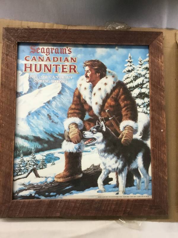 lot 23 image: New in Box - Seagrams Canadian Hunter- Man and Sled Dogs