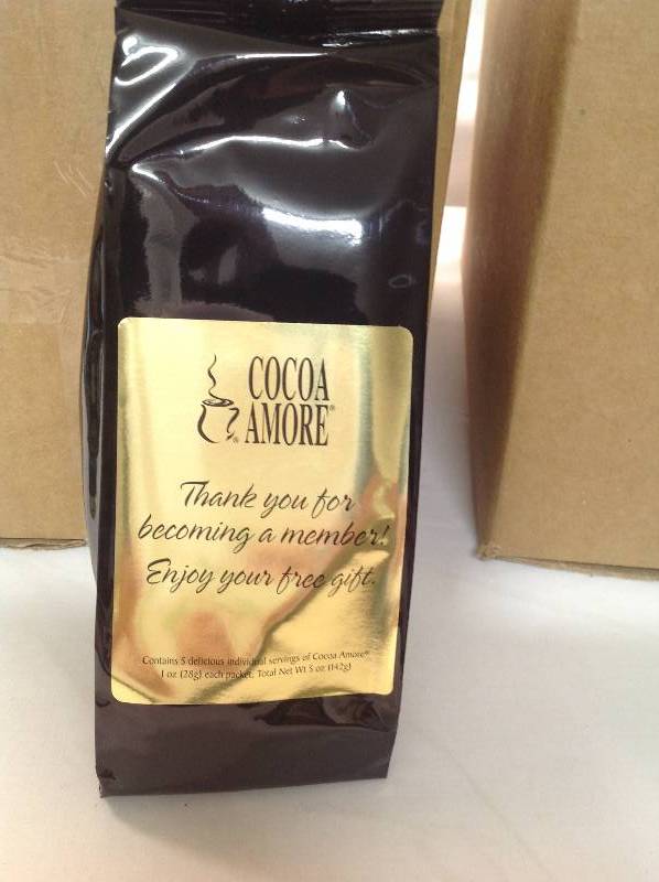 lot 42 image: Cocoa Amore Hot Chocolate - 2 cases of 24 - 5, 1 oz - Total of 240 Packets