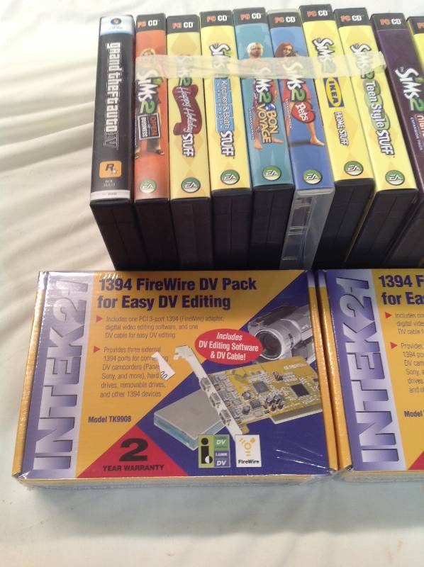 lot 98 image: PC Games, Grand Theft Auto 4, 11 - Sims 2 games and FireWire DV Pack