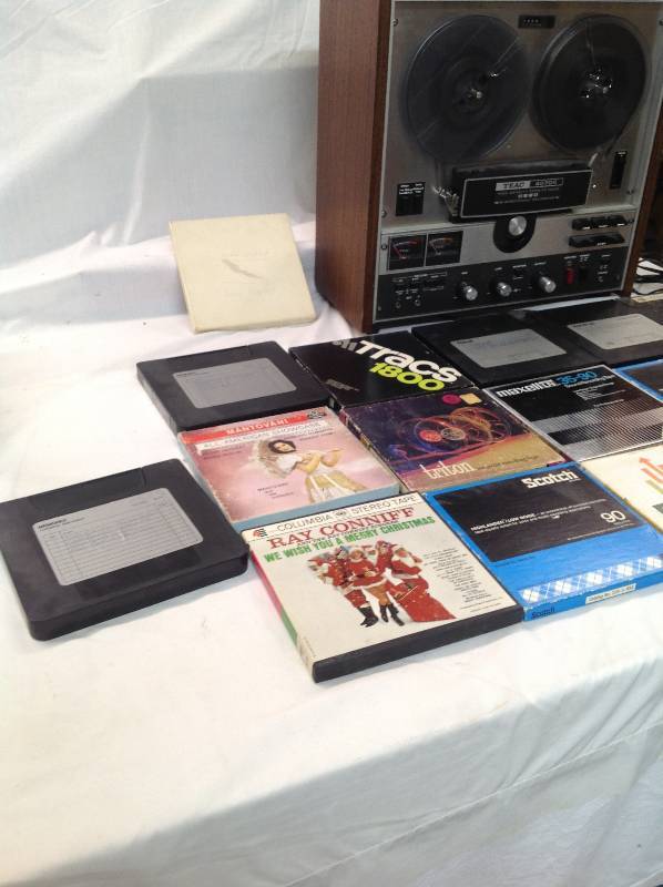 lot 97 image: Reel to reel Teac 4070G - High Density Ferrite Head - Bi-Directional Recording - Plus Tapes