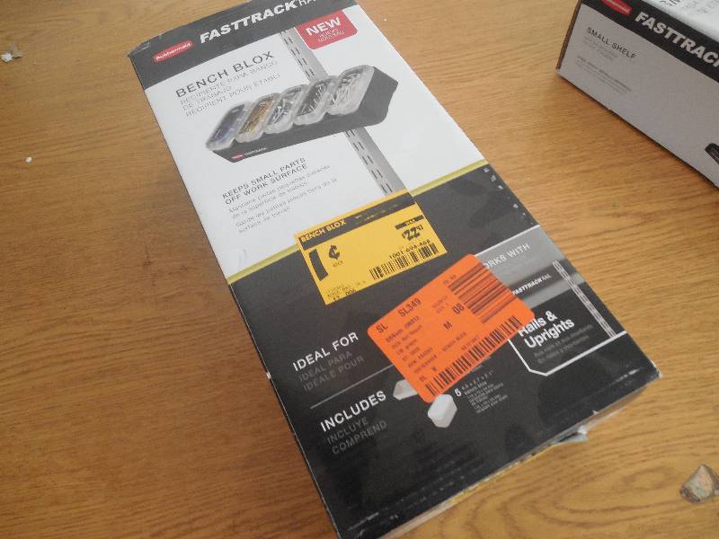 lot 19 image: (5) Rubbermaid FastTrack Garage Bench Blox Storage Kit (5-Pack)