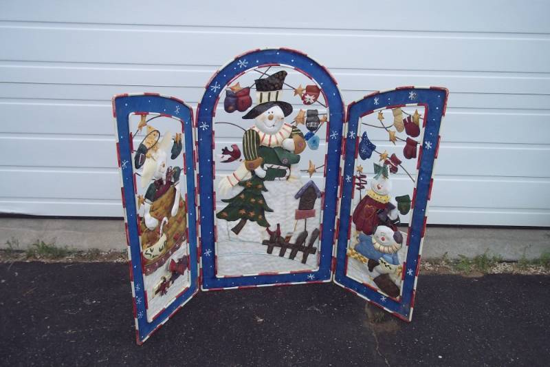 Vintage Tin 3D Christmas Dcor