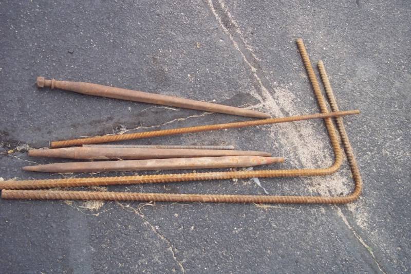Assorted rebar and steel