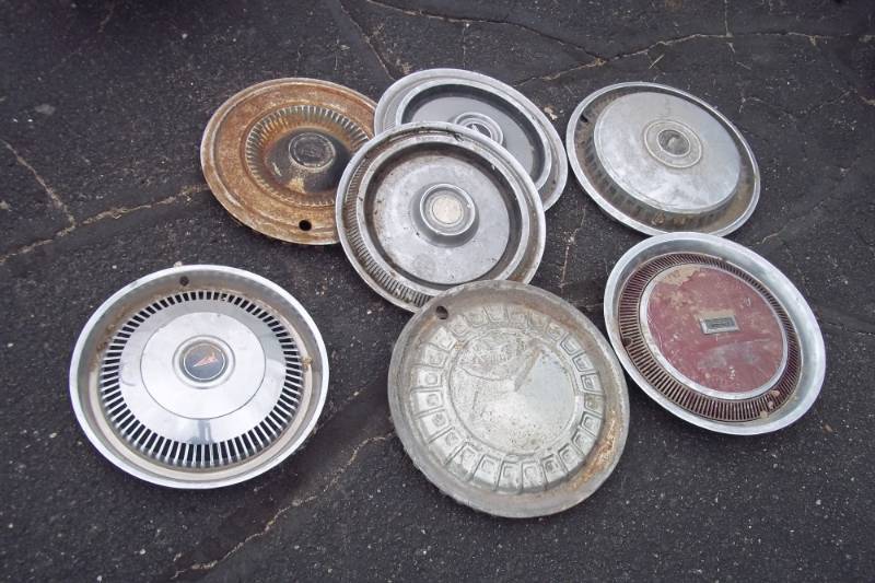 7 Vintage Hub Caps