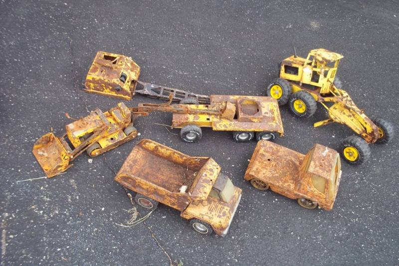 Vintage toy trucks