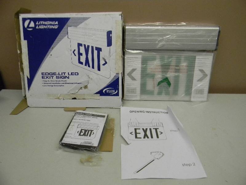 lot 49 image: NEW LED EXIT SIGN - SEE PICTURES