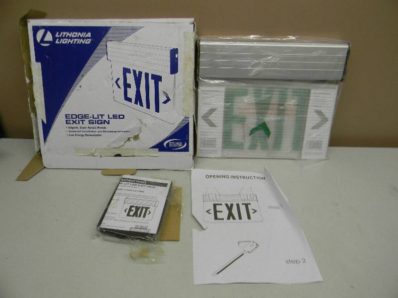 lot 50 image: NEW LED EXIT SIGN - SEE PICTURES