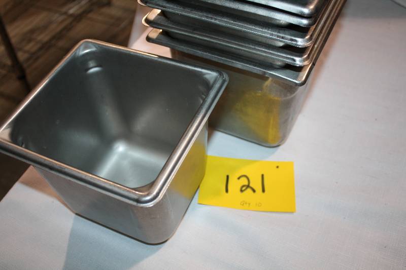 lot 121 image: Stainless 16th Pans 6