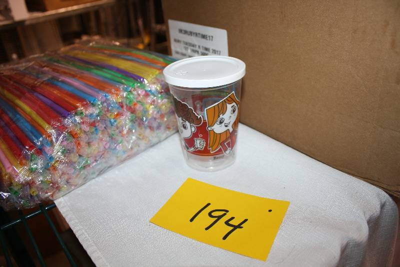 lot 194 image: Kid Cups with Lids and Straws