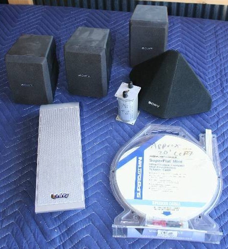 lot 143 image: Flat Speaker Cable and Speakers