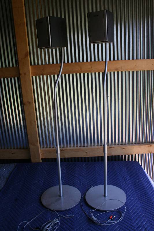 lot 174 image: Speaker Stands with Speaker Pair