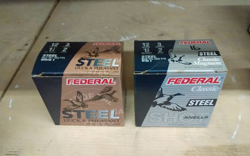 lot 5 image: 1-Box 25 Count, 1-Box 16 Count Federal 12 Ga. 3 Inch 2 Shot Steel