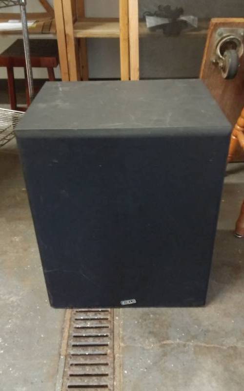 lot 17 image: KLH Model ASW-12-200 Amplified Sub-Woofer 22x18 Seriel # 15334