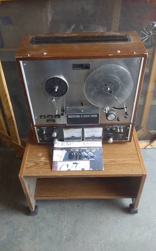 Teac A-4010 SL Reel To Reel Tape Deck With Rolling Stand (No Power Cord-Common), Ammo/Sporting Goods, Tools/Hardware, Electronics/Albums/Instruments,  Vintage Toys