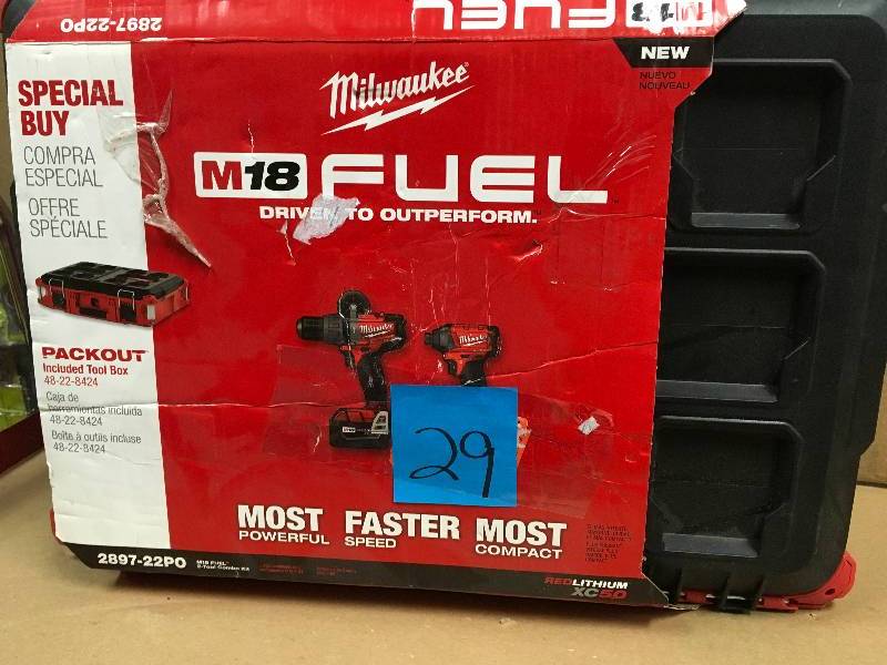 Milwaukee M18 FUEL 18-Volt Lithium-Ion Brushless Cordless Hammer DrillImpact Driver Combo Kit W PACKOUT Case