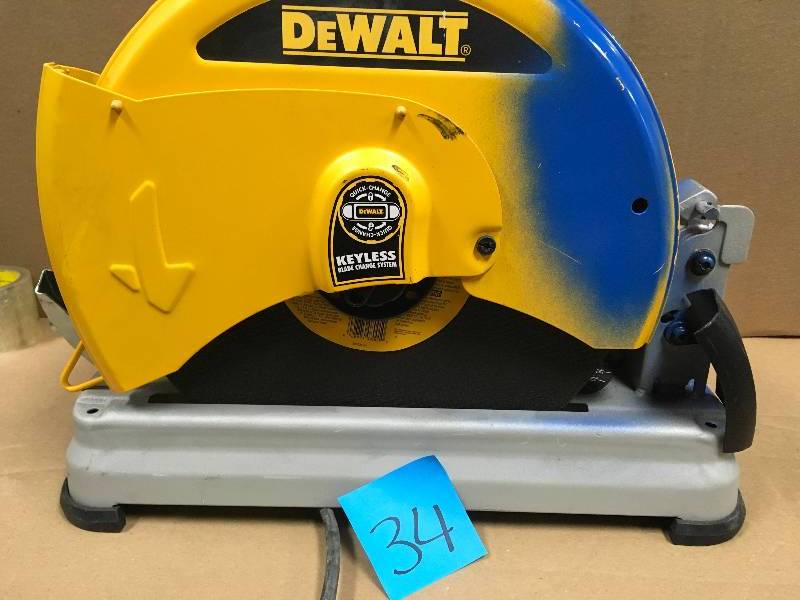 Dewalt 15 Amp 14 in. Cut-Off Saw used in working conditions