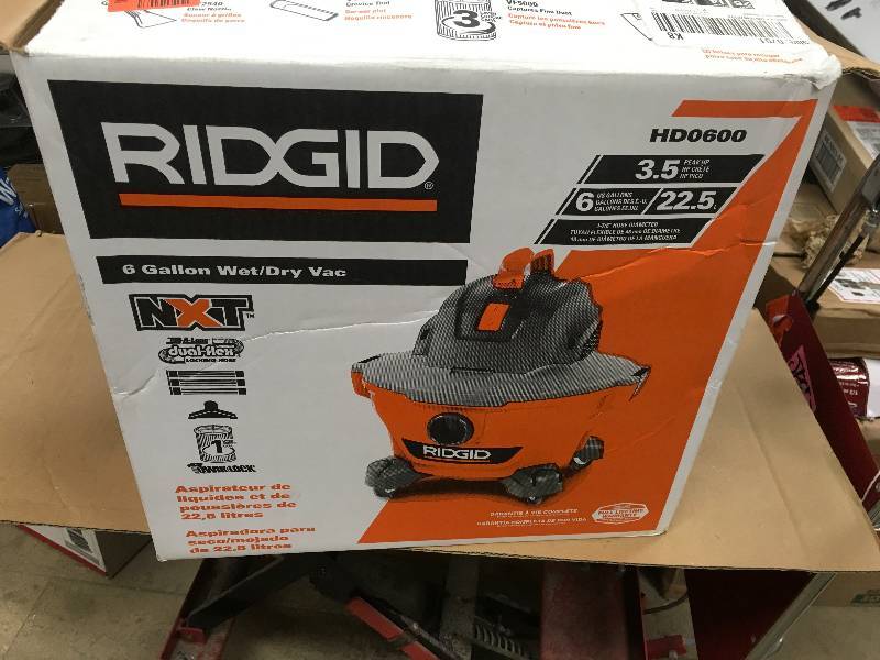 ridgid nxt 6 gallon shop vac