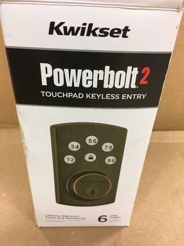 kwikset Powerbolt2 Venetian Bronze Single Cylinder Electronic Deadbolt featuring SmartKey