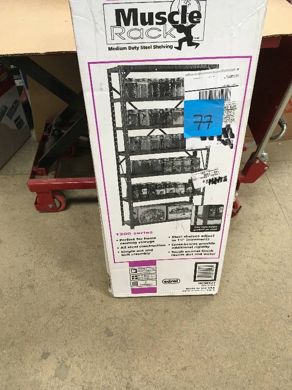 Edsal 60 in. H x 30 in. W x 12 in. D Steel Canning Shelving Unit in Gray