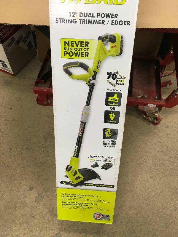 Ryobi ONE 18V Electric Lithium Hybrid Cordless and Corded String Trimmer