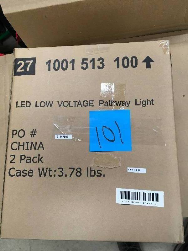 Hampton Bay Low-Voltage Black Outdoor Integrated LED Black Landscape Path Light with White Tulip Shade