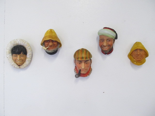 lot 14 image: Lot of Vintage BOSSON Chalkware Display Heads