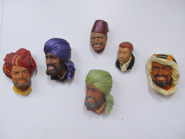 lot 16 image: Lot of Vintage BOSSON Chalkware Display Heads