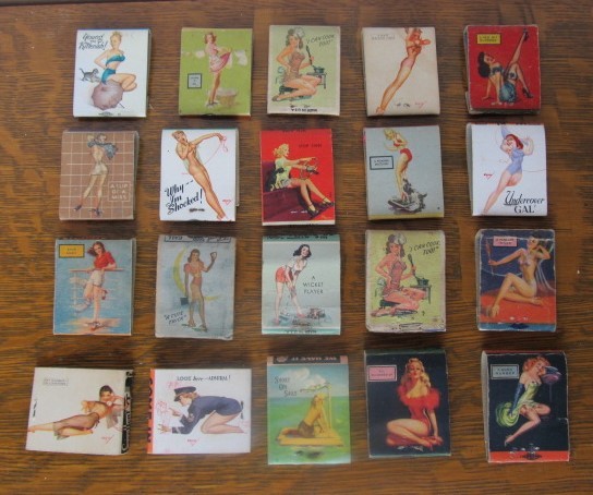 lot 19 image: Lot of Original Vintage 1940s PINUP Advertising Matchbooks