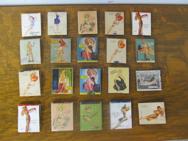 lot 21 image: Lot of Original Vintage 1940s PINUP Advertising Matchbooks