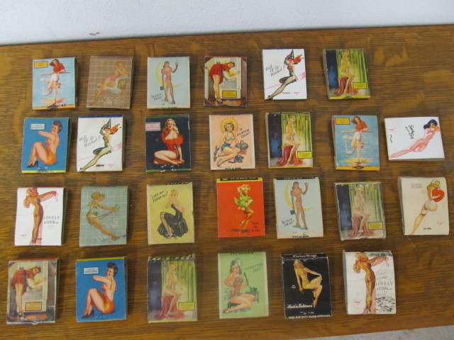 lot 22 image: Lot of Original Vintage 1940s PINUP Advertising Matchbooks