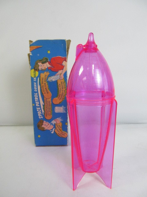 lot 93 image: Vintage 1950s SPACE PATROL Drink Shaker wOriginal Box