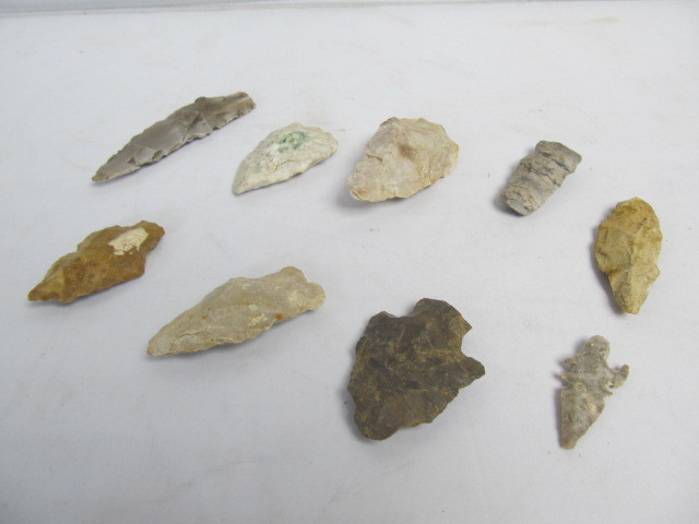 lot 108 image: Lot of Authentic Native American Arrowheads