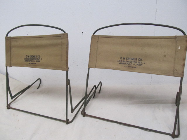 lot 212 image: 2 Vintage Advertising StadiumBoat Folding Seat Backs
