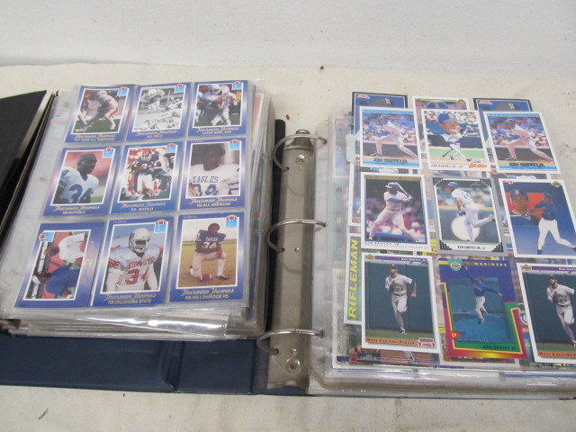 lot 219 image: FULL Albums of Baseball Football & Basketball Cards