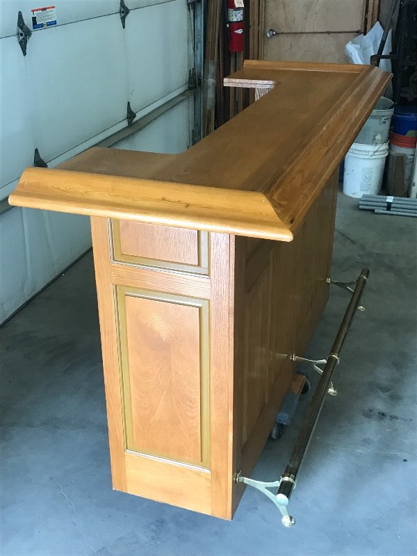 6ft Oak Bar